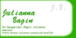 julianna bagin business card